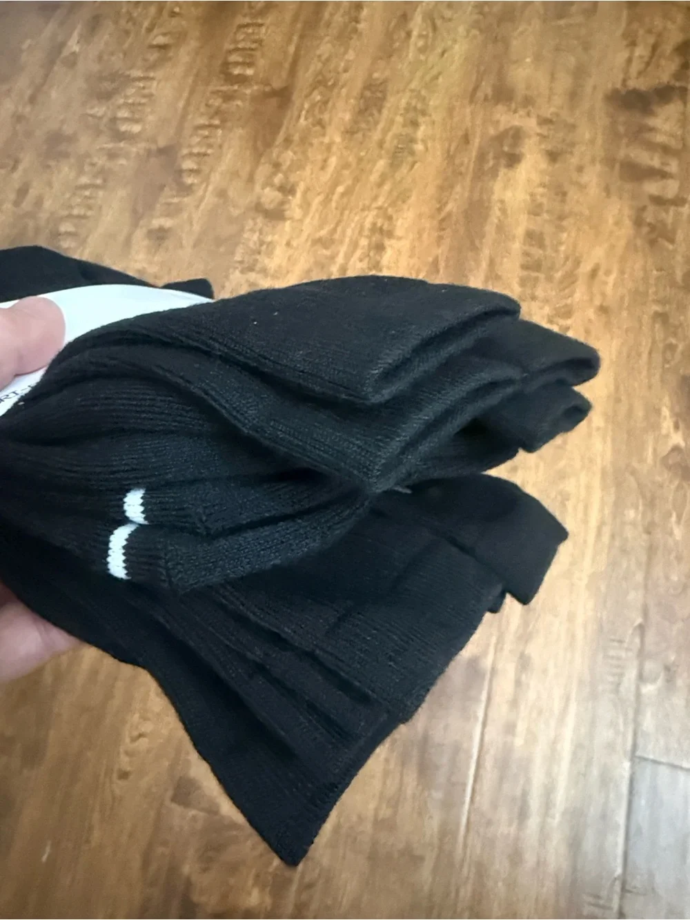 Jordan Black Crew Socks with White Jumpman Logo - 6 Pack